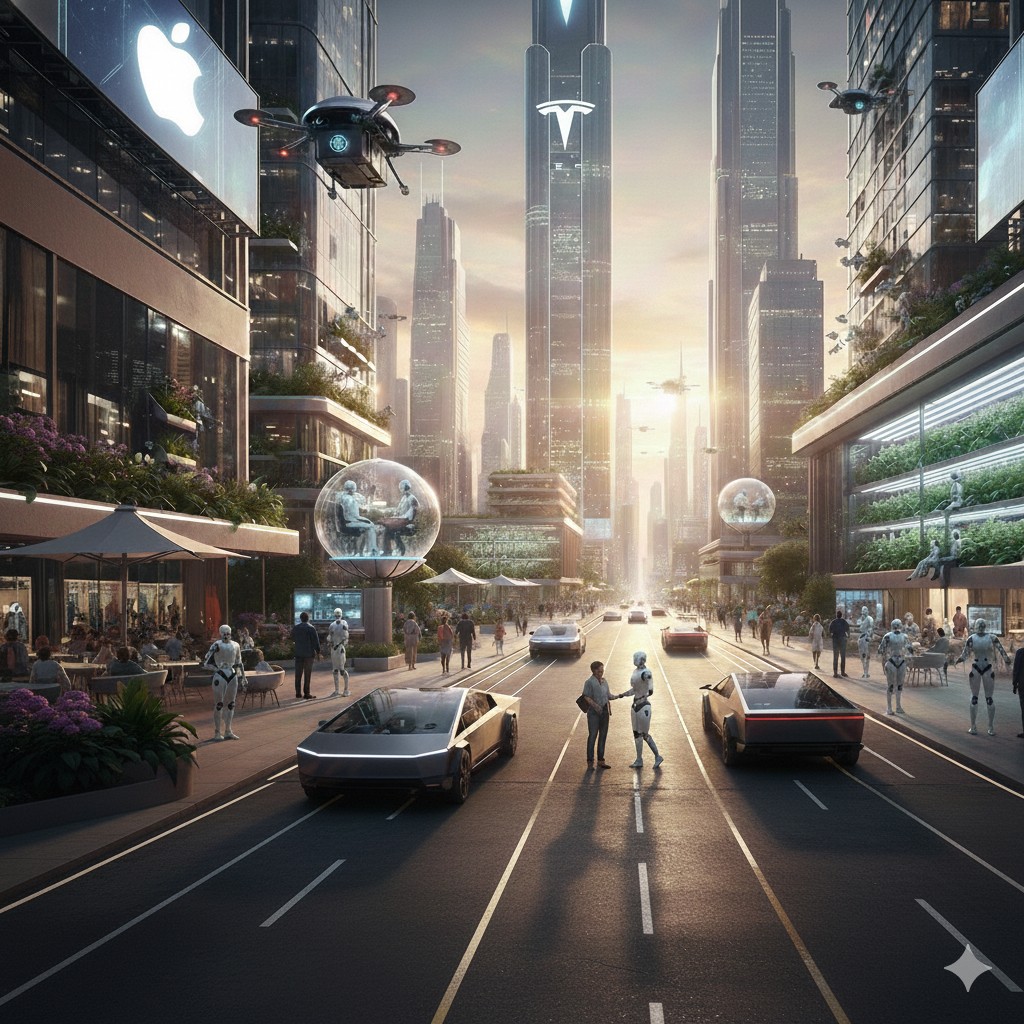 Elon Musk discussing an AI-powered work-optional future