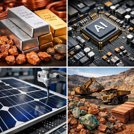 Silver and Gold: Irreplaceable Tech Metals While Copper Supports the Infrastructure Boom