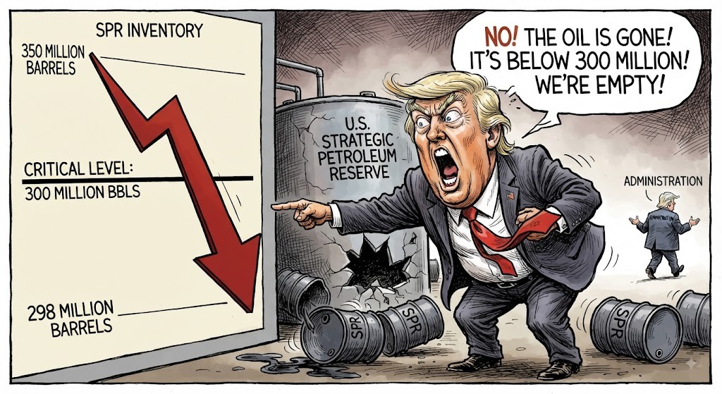 America’s Oil Safety Net Falls Below 300 Million Barrels